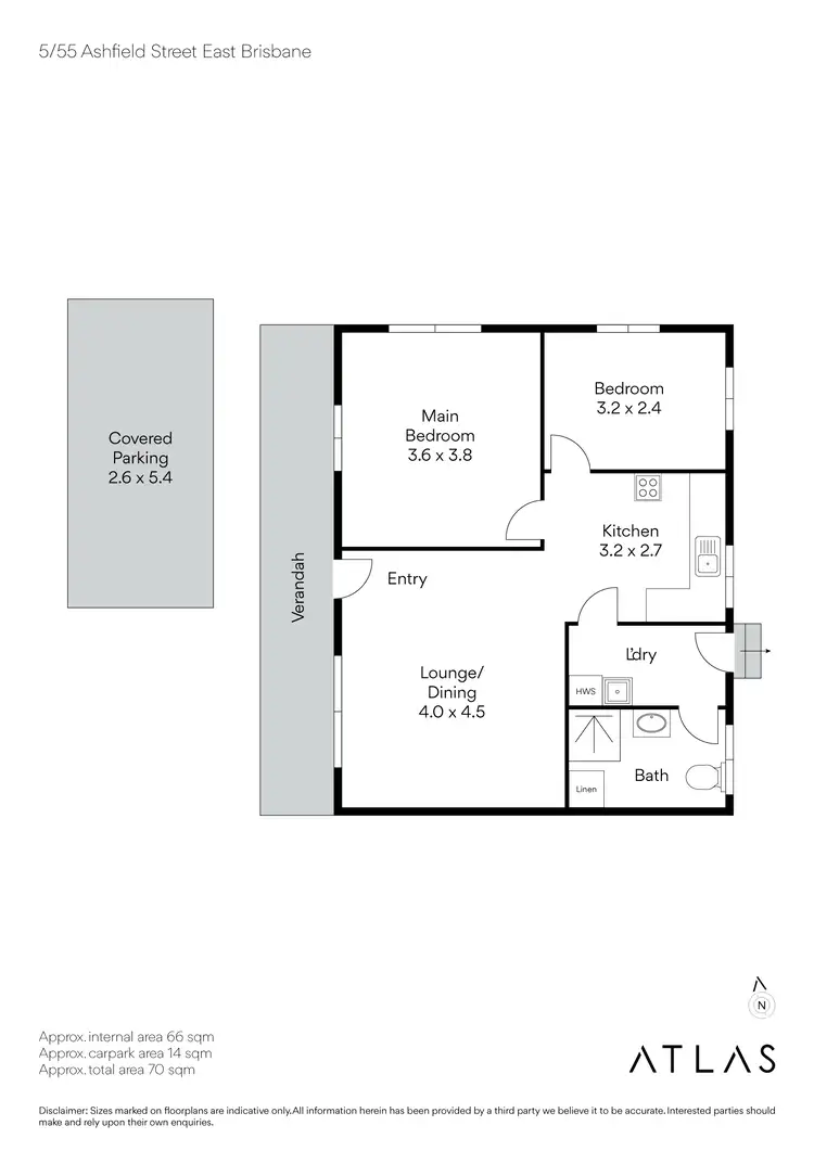 Floorplan of Homely apartment listing, 5/55 Ashfield Street, East Brisbane QLD 4169
