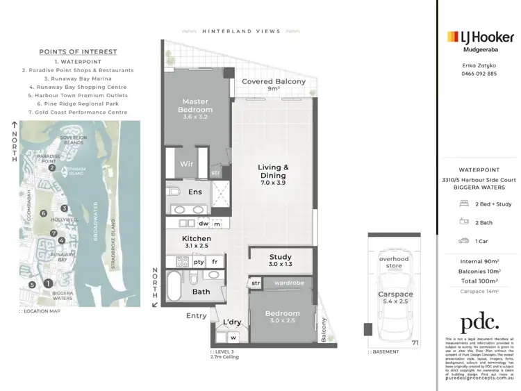 Floorplan of Homely apartment listing, 3310/5 Harbourside Court, Biggera Waters QLD 4216