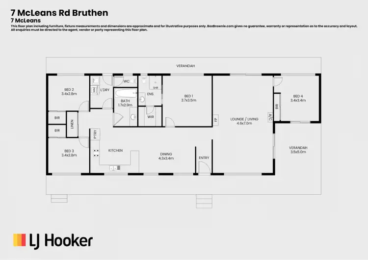 Floorplan of Homely house listing, 7 McLeans Road, Bruthen VIC 3885