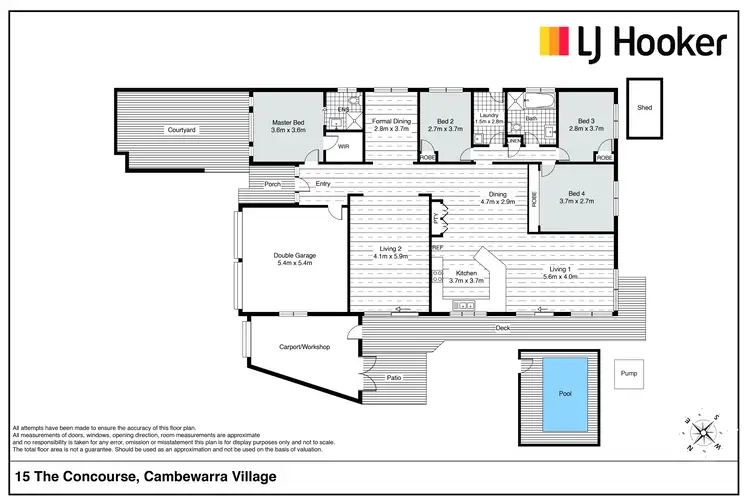 Floorplan of Homely house listing, 15 The Concourse, Cambewarra Village NSW 2540
