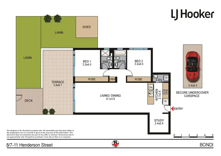 Floorplan of Homely apartment listing, 8/7-11 Henderson Street, Bondi NSW 2026