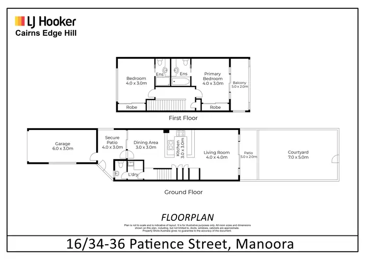 Floorplan of Homely townhouse listing, 16/38-48 Patience Street, Manoora QLD 4870