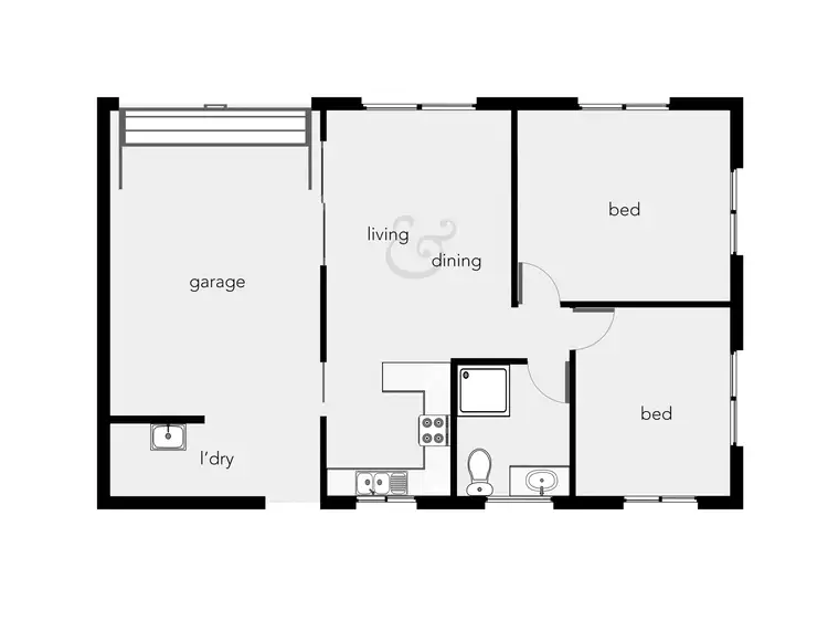 Floorplan of Homely semi-detached listing, 1/58 Richardson Street, Edge Hill QLD 4870