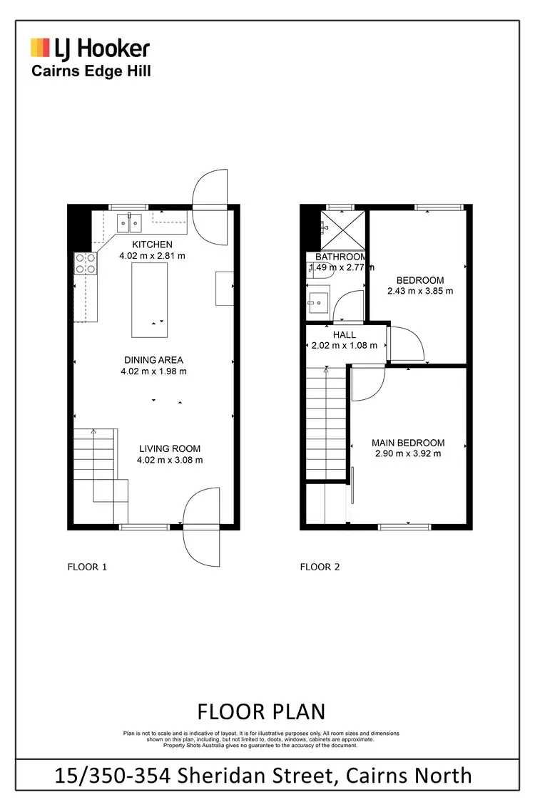 Floorplan of Homely townhouse listing, 15/350 Sheridan Street, Cairns North QLD 4870