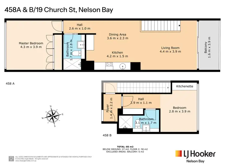 Floorplan of Homely unit listing, 58 (Unit 458)/19 Church Street, Nelson Bay NSW 2315