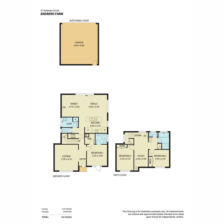 Floorplan of Homely townhouse listing, 27 Centenary Circuit, Andrews Farm SA 5114