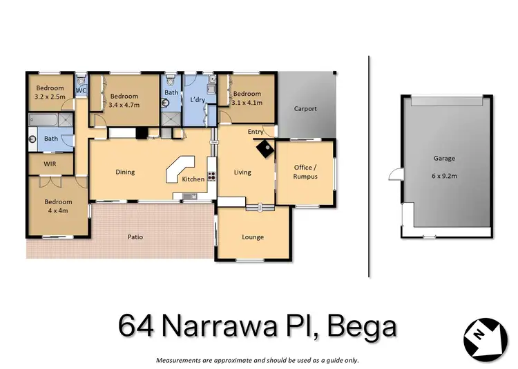 Floorplan of Homely rural property listing, 64 Narrawa Place, Bega NSW 2550