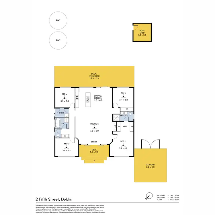 Floorplan of Homely house listing, 2 Fifth Avenue, Dublin SA 5501