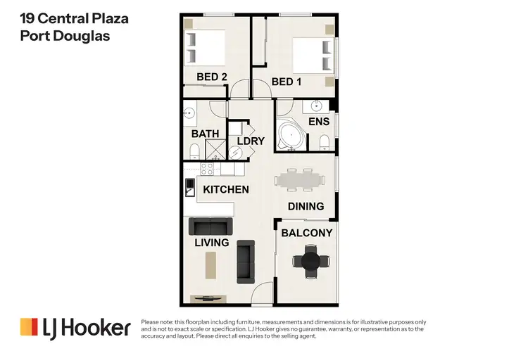 Floorplan of Homely apartment listing, 19 Central Plaza/35-37 Davidson Street, Port Douglas QLD 4877