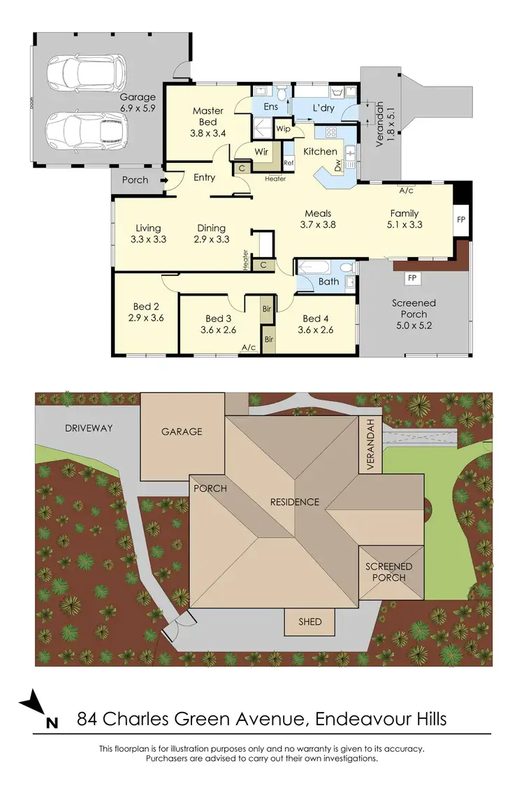 Floorplan of Homely house listing, 84 Charles Green Avenue, Endeavour Hills VIC 3802