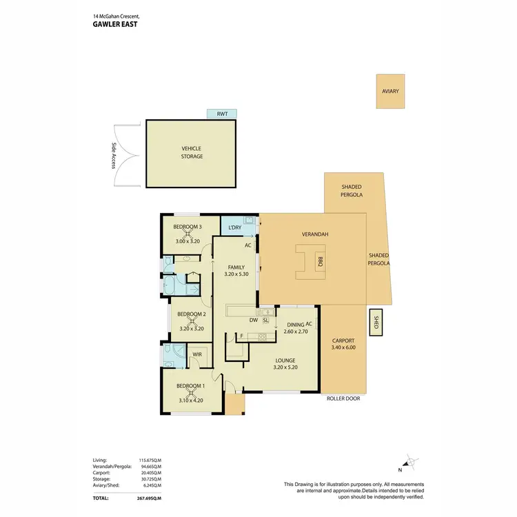 Floorplan of Homely house listing, 14 McGahan Crescent, Gawler East SA 5118