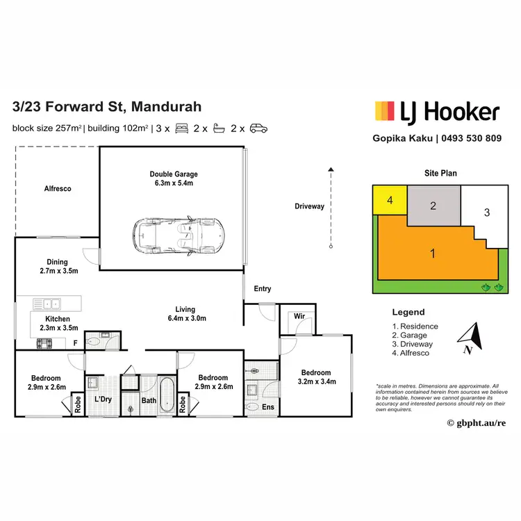 Floorplan of Homely unit listing, 3/23 Forward Street, Mandurah WA 6210