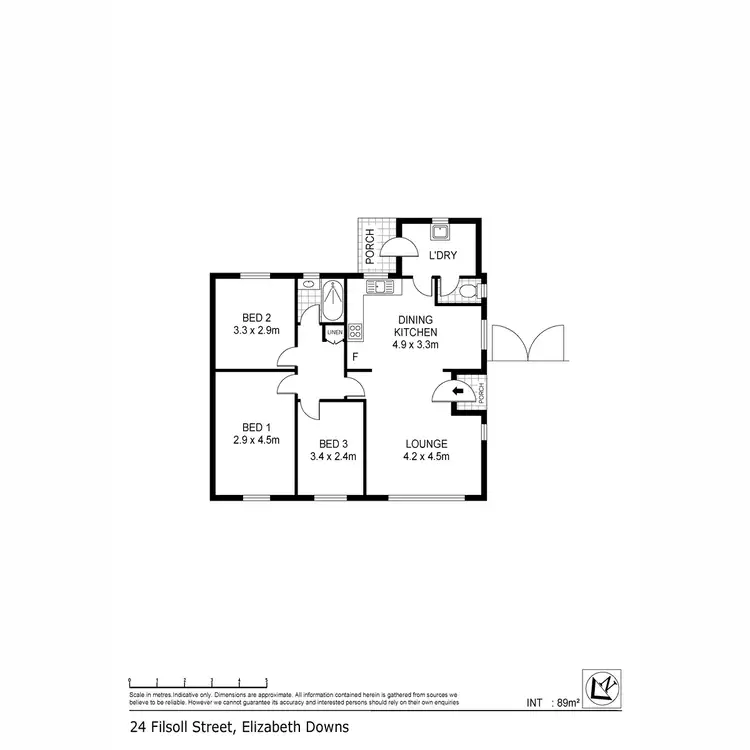 Floorplan of Homely house listing, 24 Filsoll Street, Elizabeth Downs SA 5113