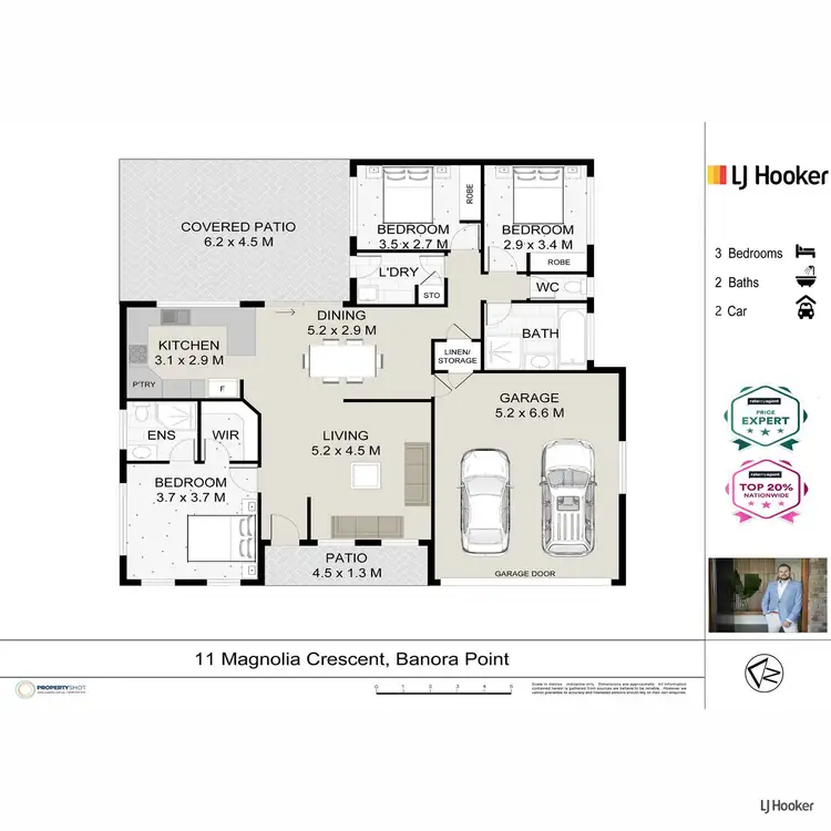 Floorplan of Homely semi-detached listing, 1/11 Magnolia Crescent, Banora Point NSW 2486