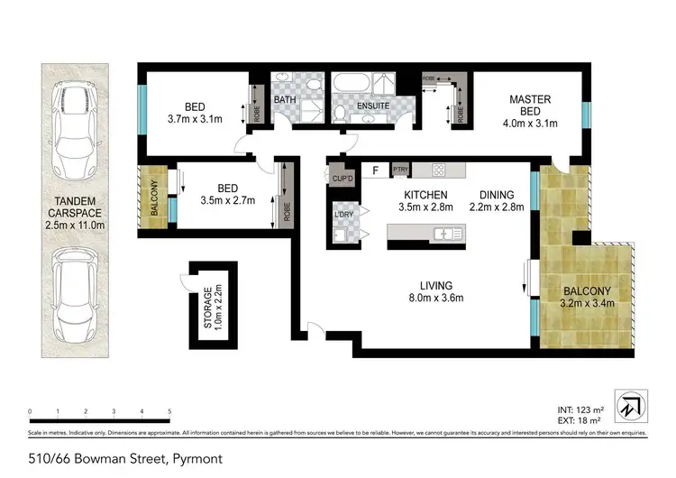 Floorplan of Homely apartment listing, 510/66 Bowman Street, Pyrmont NSW 2009