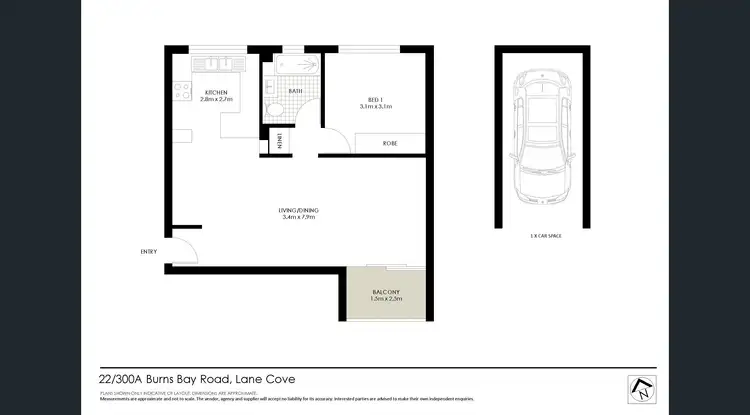 Floorplan of Homely unit listing, 22/300a Burns Bay Road, Lane Cove NSW 2066
