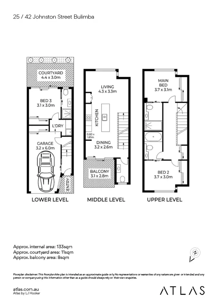 Floorplan of Homely townhouse listing, 25/42 Johnston Street, Bulimba QLD 4171