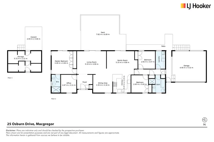 Floorplan of Homely house listing, 25 Osburn Drive, Macgregor ACT 2615