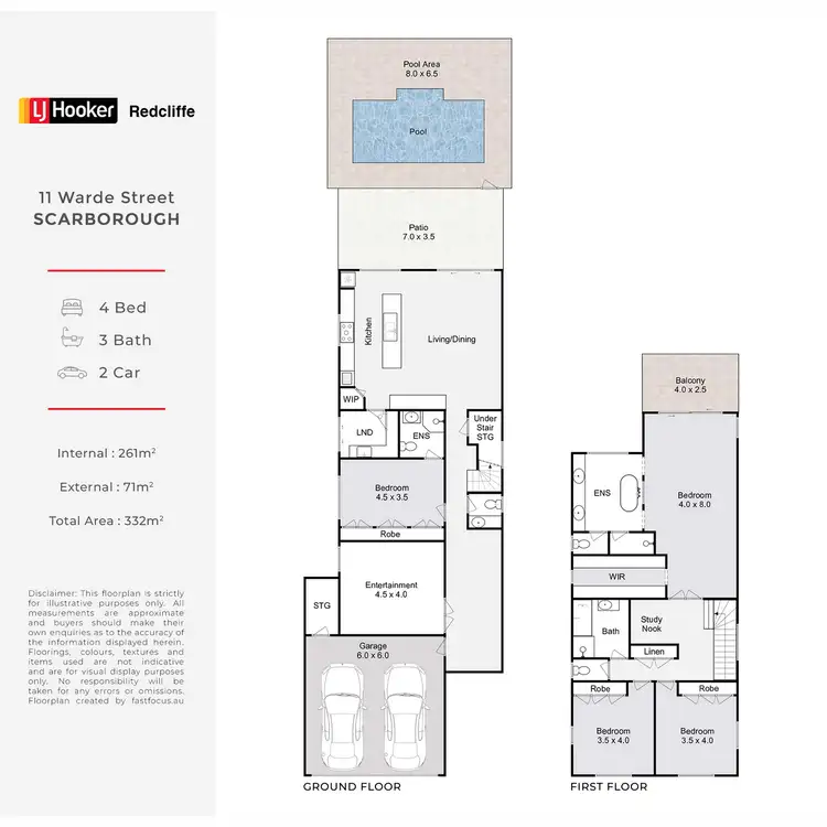 Floorplan of Homely house listing, 11 Warde Street, Scarborough QLD 4020