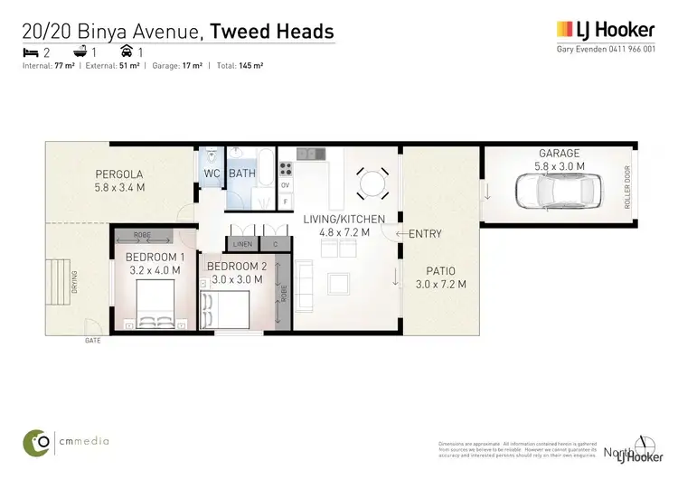 Floorplan of Homely unit listing, 20/20 Binya Avenue, Tweed Heads NSW 2485