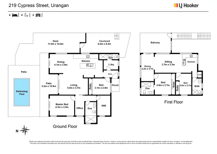 Floorplan of Homely house listing, 219 Cypress Street, Urangan QLD 4655