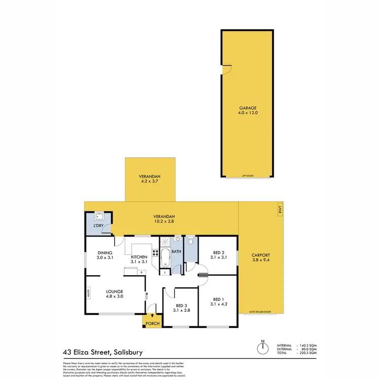 Floorplan of Homely house listing, 43 Eliza Street, Salisbury SA 5108