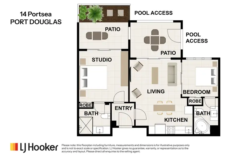 Floorplan of Homely unit listing, 14 Portsea/70-76 Davidson Street, Port Douglas QLD 4877