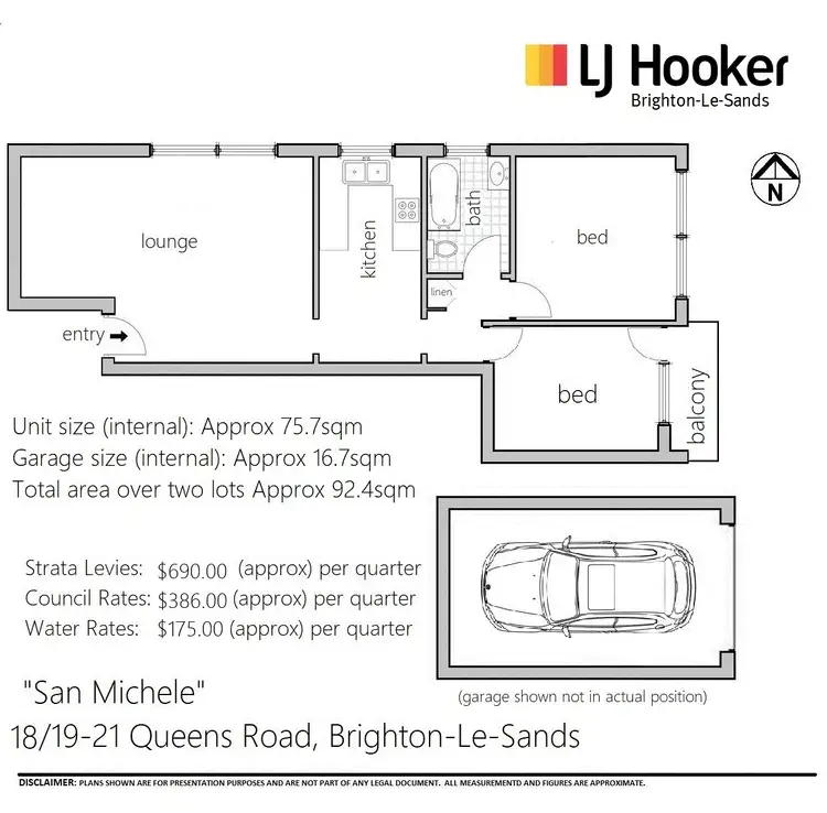 Floorplan of Homely unit listing, 18/19-21 Queens Road, Brighton-Le-Sands NSW 2216