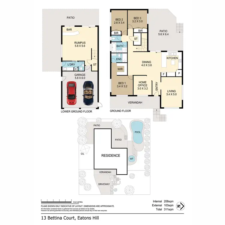 Floorplan of Homely house listing, 13 Bettina Court, Eatons Hill QLD 4037