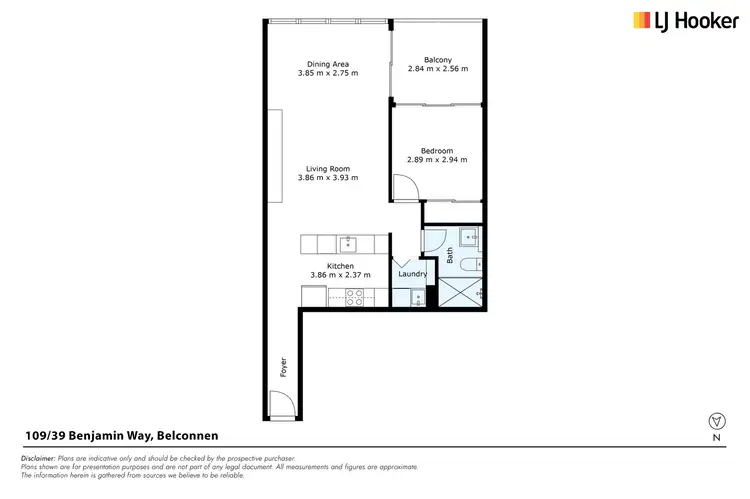 Floorplan of Homely apartment listing, 109/39 Benjamin Way, Belconnen ACT 2617