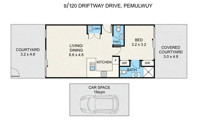 Floorplan of Homely apartment listing, 9/120 Driftway Drive, Pemulwuy NSW 2145