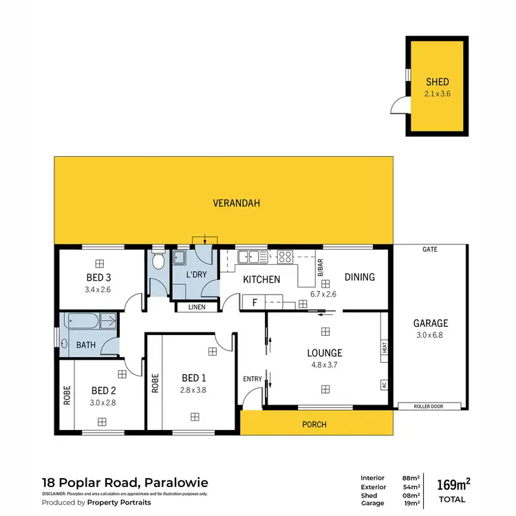 Floorplan of Homely house listing, 18 Poplar Road, Paralowie SA 5108