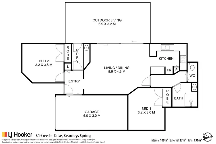 Floorplan of Homely unit listing, 3/9 Creedon Drive, Kearneys Spring QLD 4350