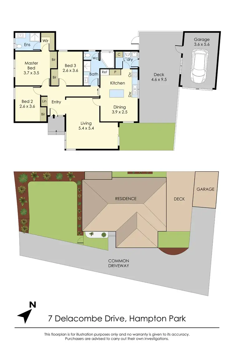 Floorplan of Homely house listing, 7 Delacombe Drive, Hampton Park VIC 3976