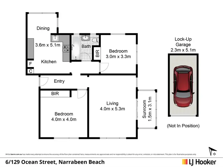 Floorplan of Homely unit listing, 6/129 Ocean Street, Narrabeen NSW 2101