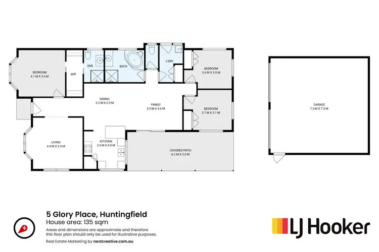 Floorplan of Homely house listing, 5 Glory Place, Huntingfield TAS 7055