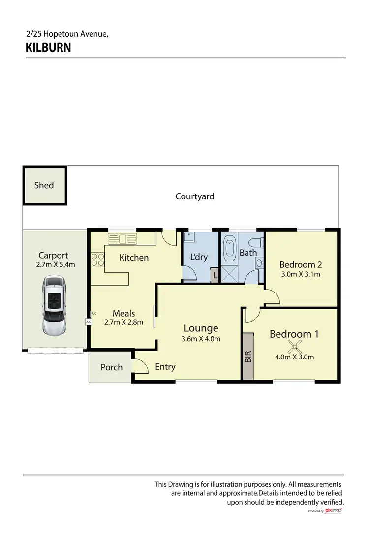 Floorplan of Homely house listing, Unit 2/25 Hopetoun Ave, Kilburn SA 5084