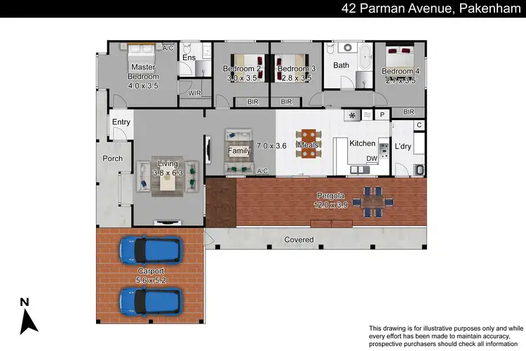 Floorplan of Homely house listing, 42 Parman Avenue, Pakenham VIC 3810
