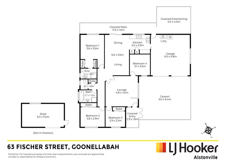 Floorplan of Homely house listing, 63 Fischer Street, Goonellabah NSW 2480