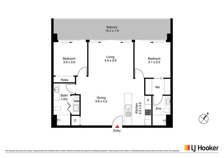 Floorplan of Homely apartment listing, 101/76 Steve Irwin Avenue, Wright ACT 2611