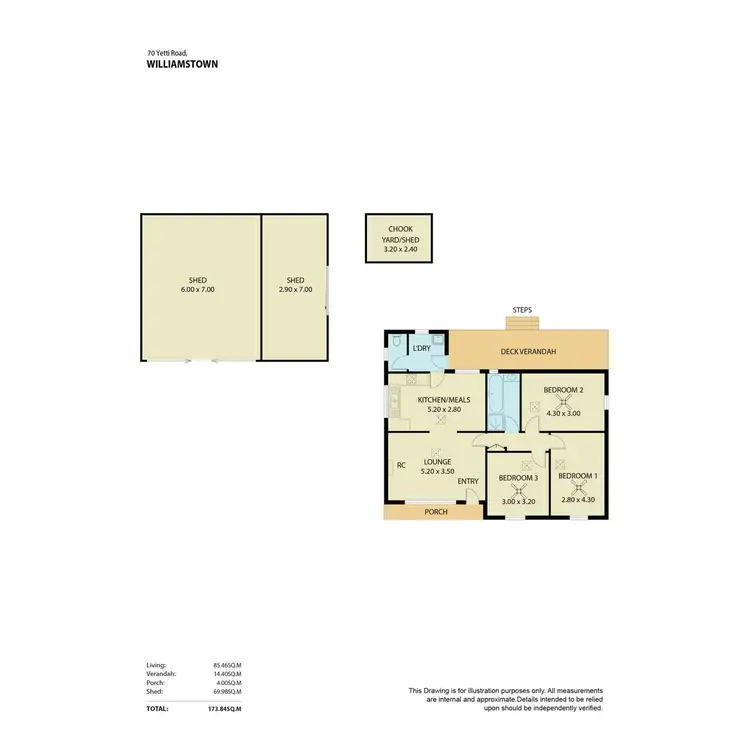Floorplan of Homely house listing, 70 Yettie Road, Williamstown SA 5351