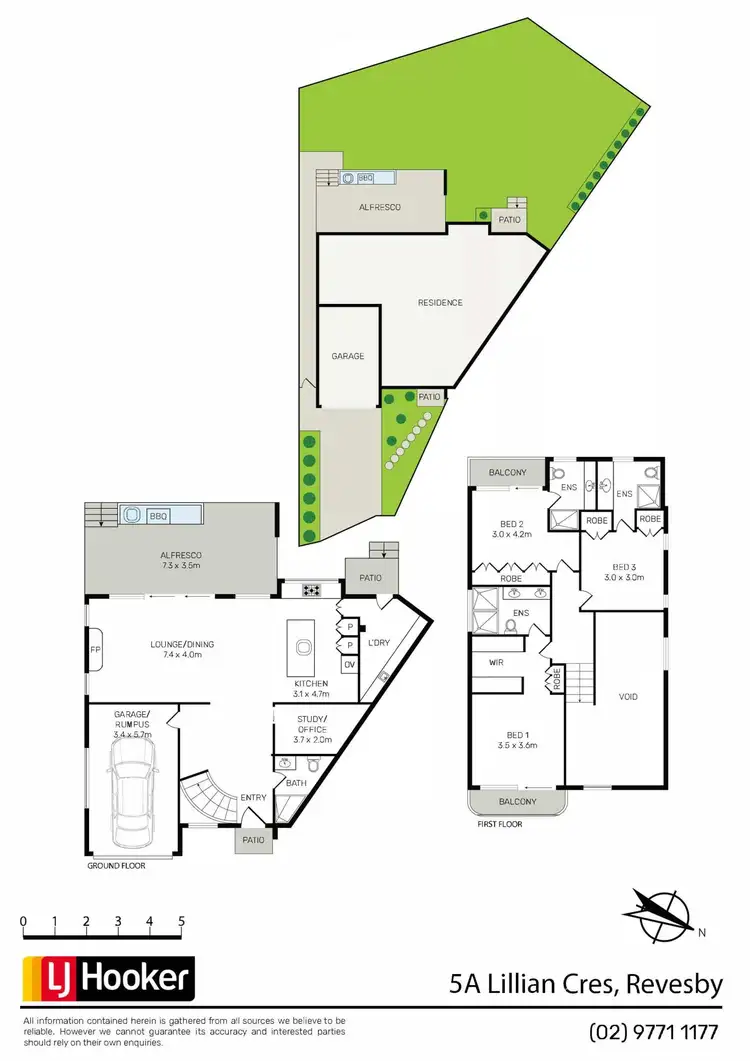 Floorplan of Homely semi-detached listing, 5A Lillian Crescent, Revesby NSW 2212