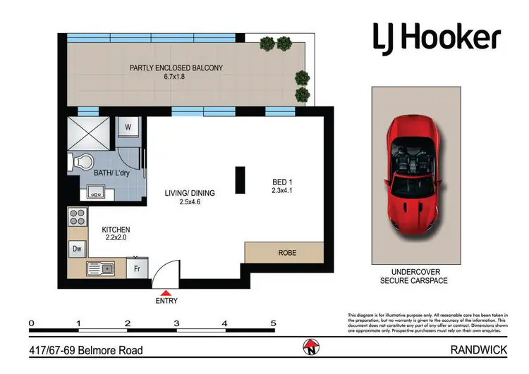 Floorplan of Homely apartment listing, 417/67-69 Belmore Road, Randwick NSW 2031