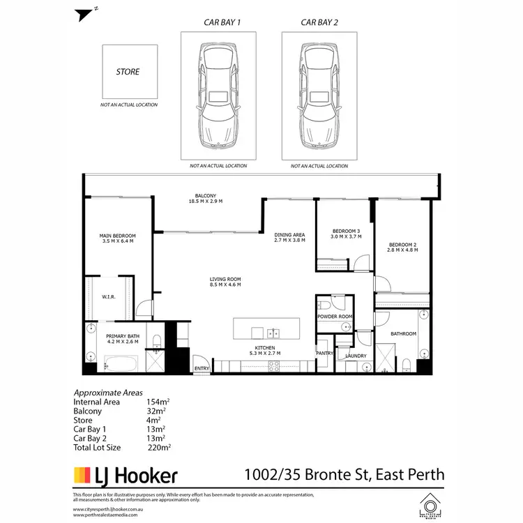 Floorplan of Homely apartment listing, 1002/35 Bronte Street, East Perth WA 6004