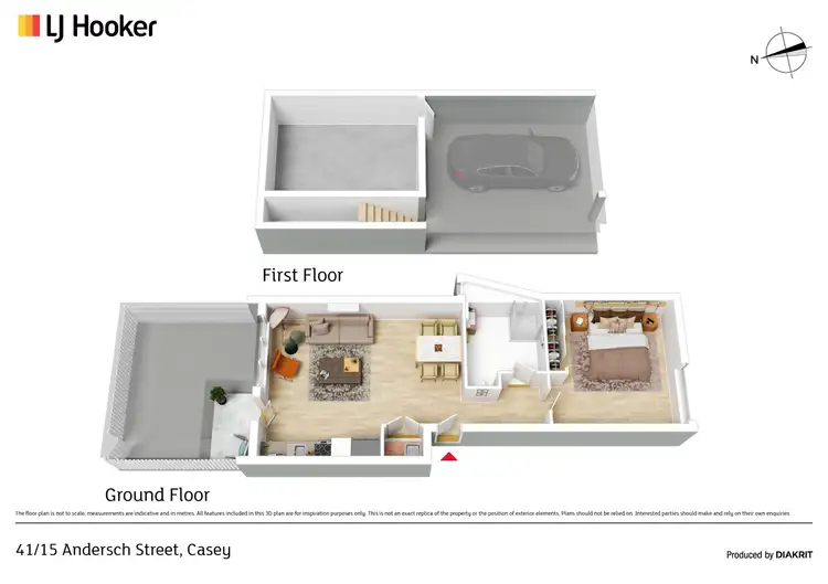 Floorplan of Homely townhouse listing, 41/15 Andersch Street, Casey ACT 2913