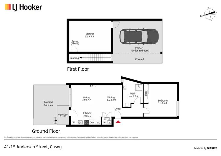 Floorplan of Homely townhouse listing, 41/15 Andersch Street, Casey ACT 2913