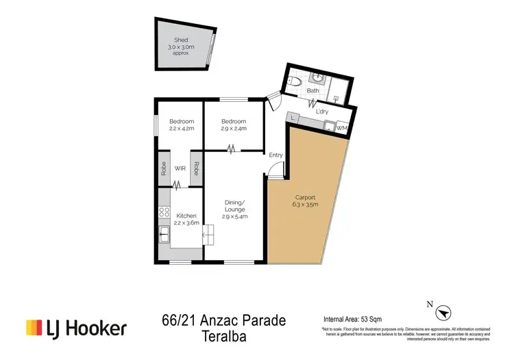 Floorplan of Homely villa listing, 66/21 Anzac Parade, Teralba NSW 2284