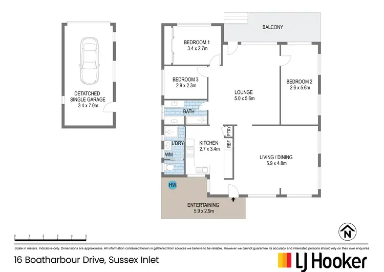 Floorplan of Homely house listing, 16 Boatharbour Drive, Sussex Inlet NSW 2540