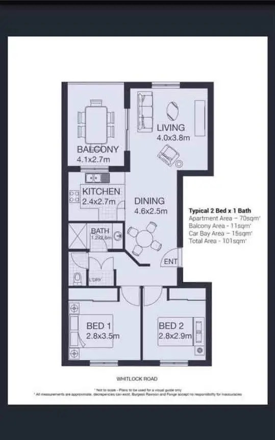 Floorplan of Homely apartment listing, 22/10 Whitlock Road, Queens Park WA 6107