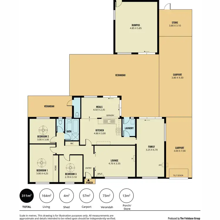 Floorplan of Homely house listing, 14 Hatherleigh Road, Parafield Gardens SA 5107